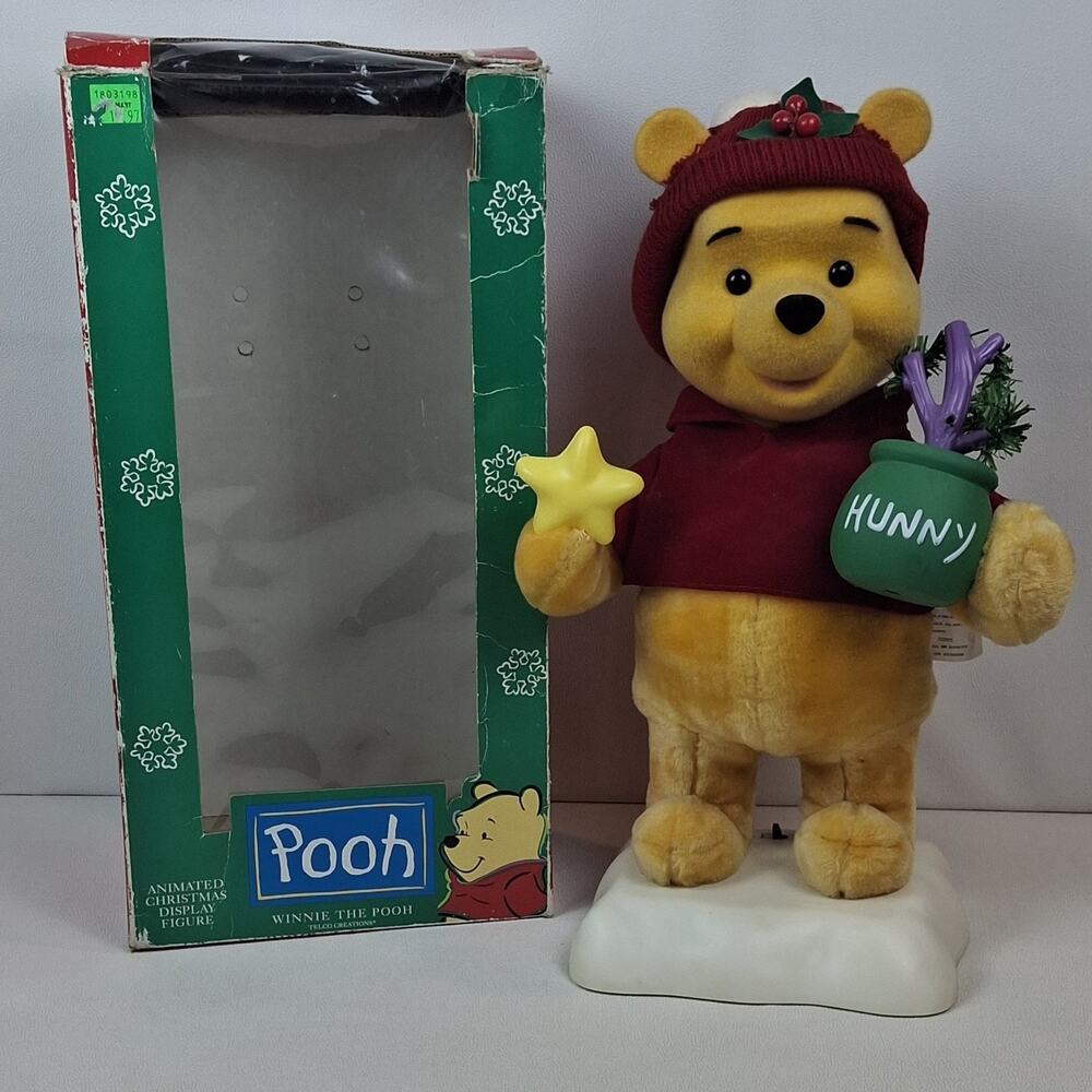 Disney Winnie the Pooh Motion-ettes 16in Animated Christmas Display Figure 1997